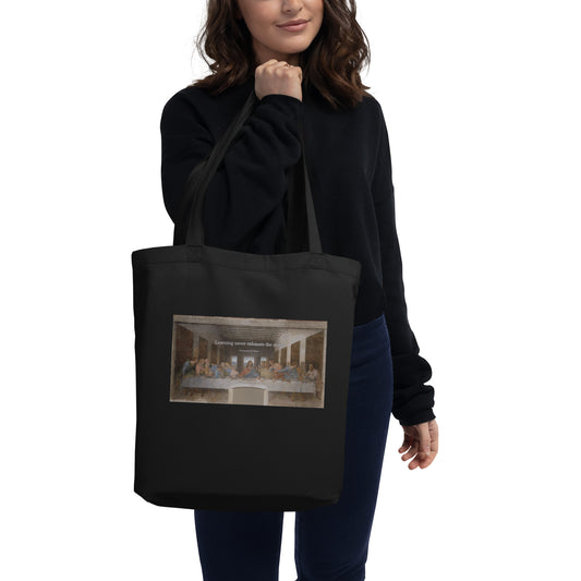 The Last Supper by Leonardo Da Vinci tote bag with Quote | 100% OCS & GOTS certified Organic Cotton Tote Bag | Eco-Friendly Renaissance Art Carryall